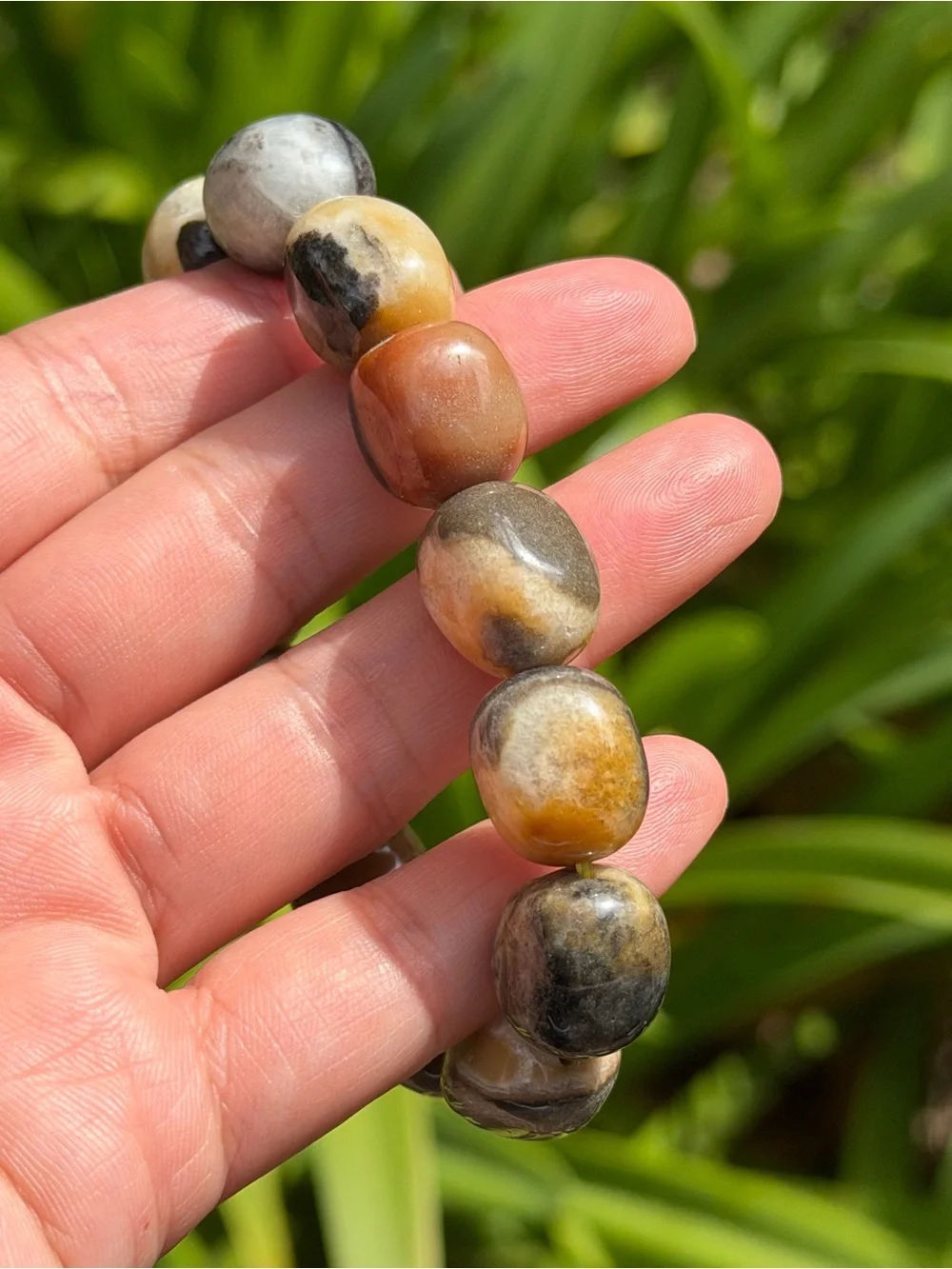 14mm Natural Carribean Calcite Stretch Bracelet 2326